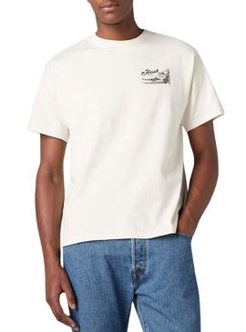 Camiseta Levis Graphic Vintage Fresh branca para homem.