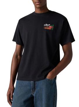 Camiseta Levis Graphic Vintage Fresh preta para homem.