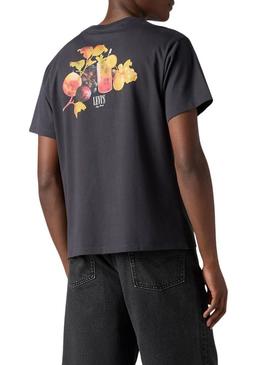 Camiseta Levis Graphic Vintage cinza para homem