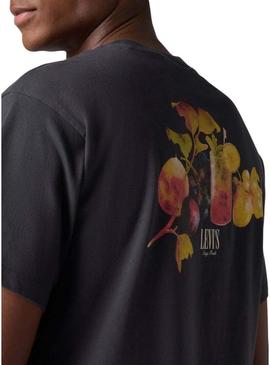 Camiseta Levis Graphic Vintage cinza para homem
