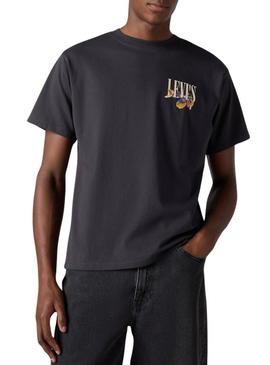 Camiseta Levis Graphic Vintage cinza para homem