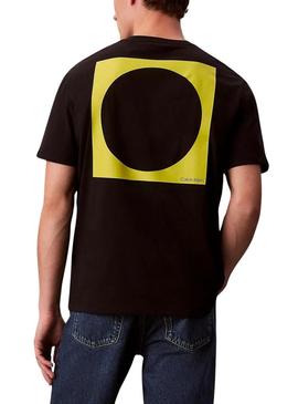 Camisa Calvin Klein círculo preto para homem.