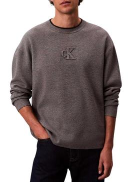 Camisola Calvin Klein Logo cinza para homem