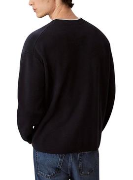 Camisola Calvin Klein com logo marinho para homens.