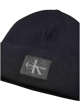 Gorro Calvin Klein Monólogo Patch preto para homem