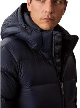 Casaco de penas Calvin Klein com capuz marinho para homem