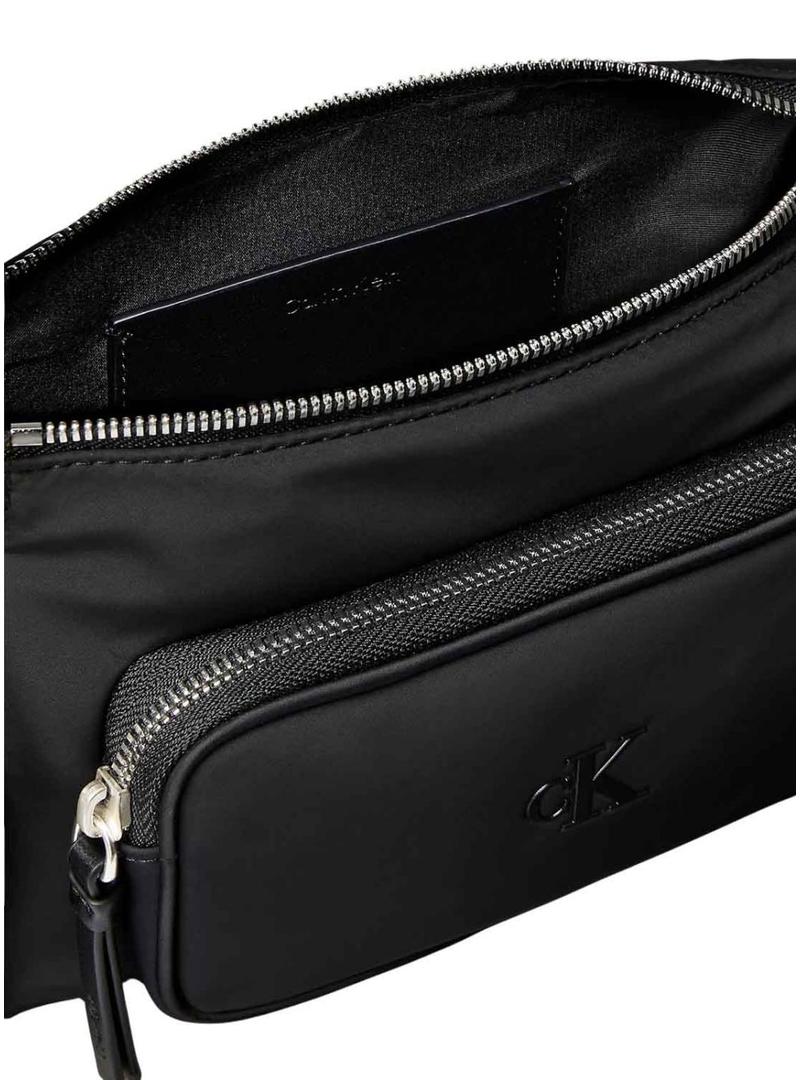 Bolsa Calvin Klein bolsos de nylon satinado preto para mulher