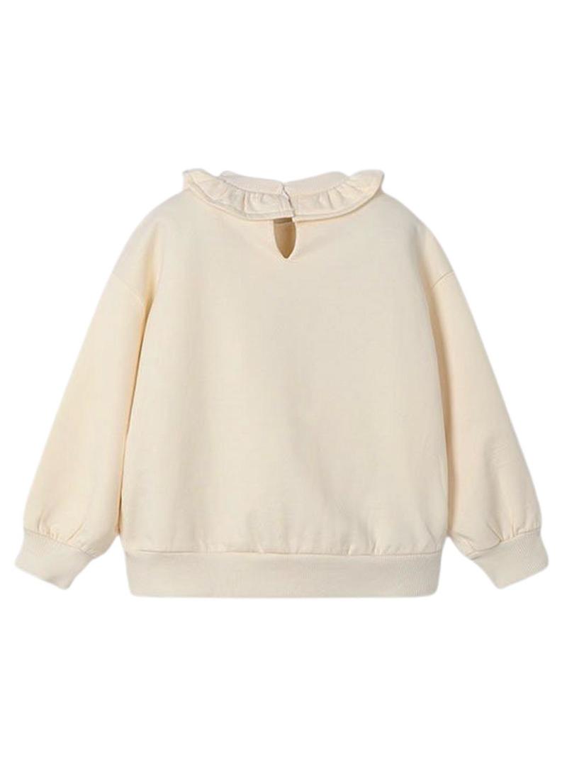 Moletom Mayoral com gola de babado para menina.