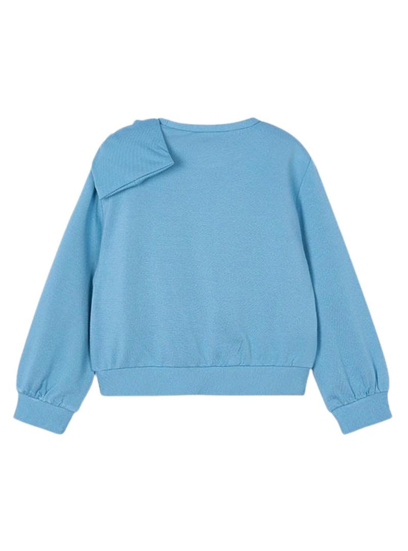 Moletom Mayoral laço azul para menina.
