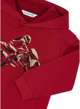 Moletom Mayoral gráfico grená para menino