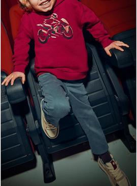 Moletom Mayoral gráfico grená para menino