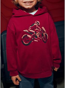 Moletom Mayoral gráfico grená para menino