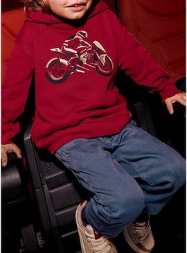 Moletom Mayoral gráfico grená para menino