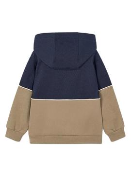 Suéter Mayoral em contraste marinho para menino