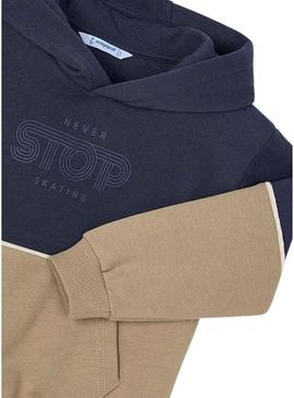 Suéter Mayoral em contraste marinho para menino