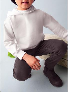 Moletom Mayoral com capuz branco para menino.