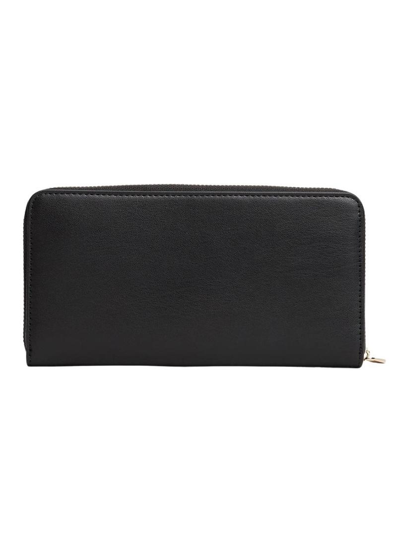 Carteira Tommy Hilfiger Icon Large preta para mulher.