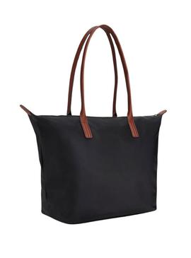 Bolsa Tommy Hilfiger tote Popette preta para mulher.