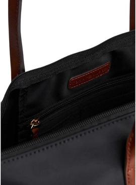 Bolsa Tommy Hilfiger tote Popette preta para mulher.