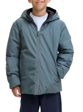 Jaqueta Jack and Jones Brook reversível cinza para crianças.