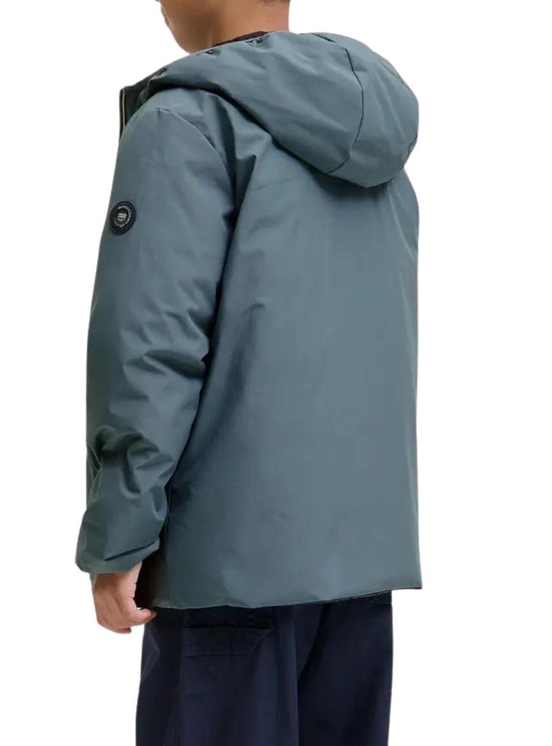 Jaqueta Jack and Jones Brook reversível cinza para crianças.