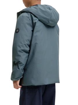 Jaqueta Jack and Jones Brook reversível cinza para crianças.