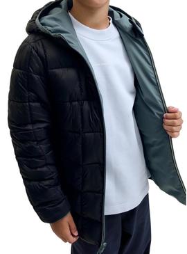 Jaqueta Jack and Jones Brook reversível cinza para crianças.