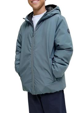 Jaqueta Jack and Jones Brook reversível cinza para crianças.