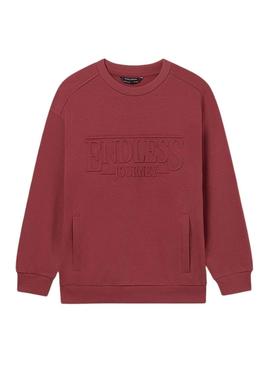 Moletom Mayoral sem capuz bordô para menino