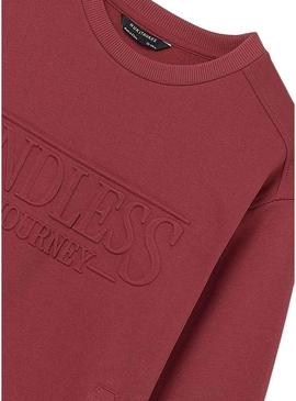 Moletom Mayoral sem capuz bordô para menino