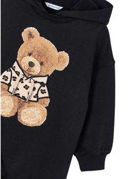 Vestido Mayoral de felpa com capuz para menina