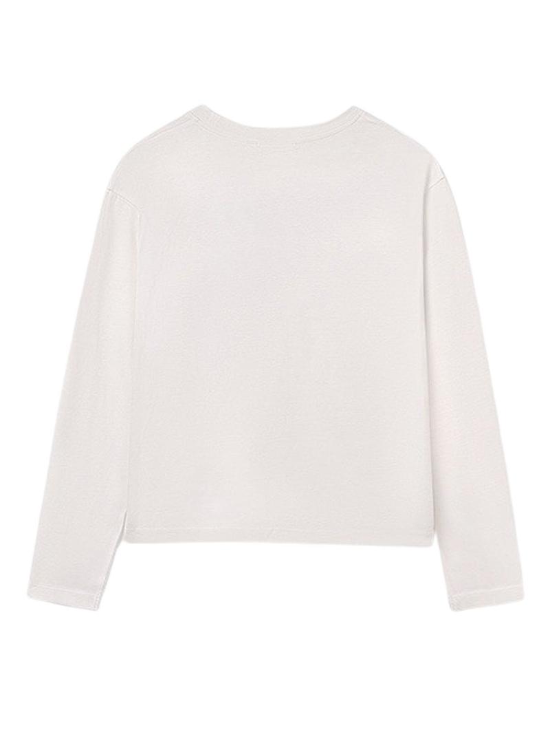 Camiseta Mayoral estampa carro branco para menino.