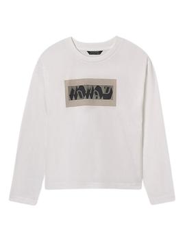 Camiseta Mayoral em relevo nômade branco infantil