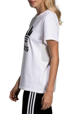 T-Shirt Adidas Trefoil Boyfriend Branco Mulher
