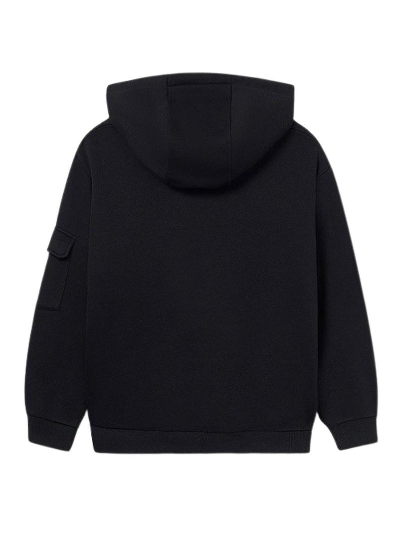 Moletom Mayoral preto contrastante para menino.