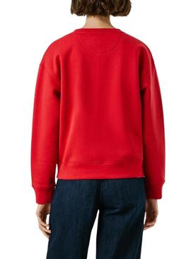 Moletom Pepe Jeans Babi gola redonda vermelho para mulher