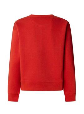 Moletom Pepe Jeans Babi gola redonda vermelho para mulher