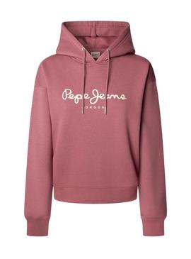 Moletom Pepe Jeans Baddy com capuz rosa para mulher