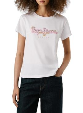 Camiseta Pepe Jeans Becky branca para mulher