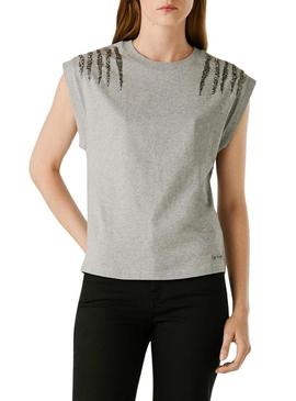 Camisa Pepe Jeans Barry cinza para mulher