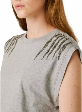 Camisa Pepe Jeans Barry cinza para mulher