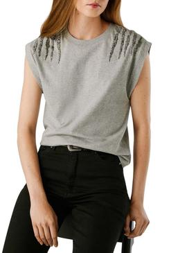 Camisa Pepe Jeans Barry cinza para mulher