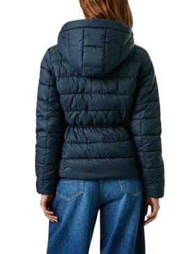 Casaco de penas curto marinho Pepe Jeans Sally para mulher