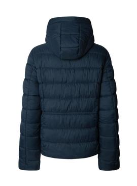 Casaco de penas curto marinho Pepe Jeans Sally para mulher