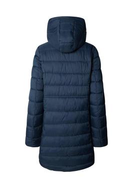 Casaco acolchoado Pepe Jeans Sally comprido azul-marinho para mulher