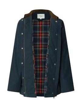 Jaqueta Pepe Jeans Tess impermeável marinho para mulher.