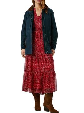 Jaqueta Pepe Jeans Tess impermeável marinho para mulher.