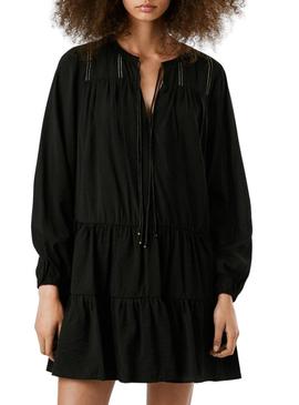 Vestido Pepe Jeans Paule preto para mulher