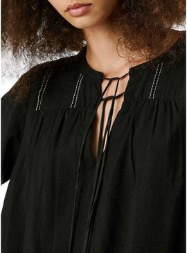 Vestido Pepe Jeans Paule preto para mulher