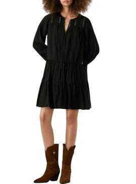 Vestido Pepe Jeans Paule preto para mulher